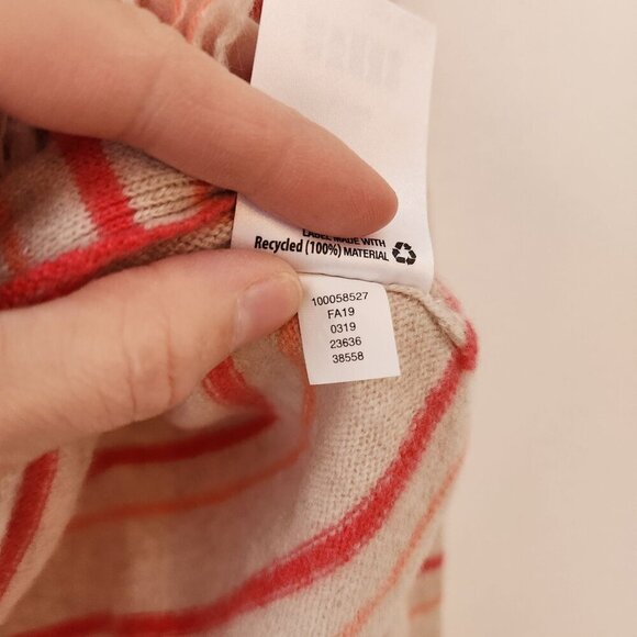 Charter Club Luxury 100% Cashmere Sweater Pink Striped V-Neck Women's XS - Picture 6 of 6